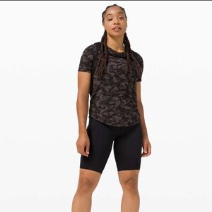 Lululemon Long Distance Short Sleeve Heritage Camo Jacquard Size 2